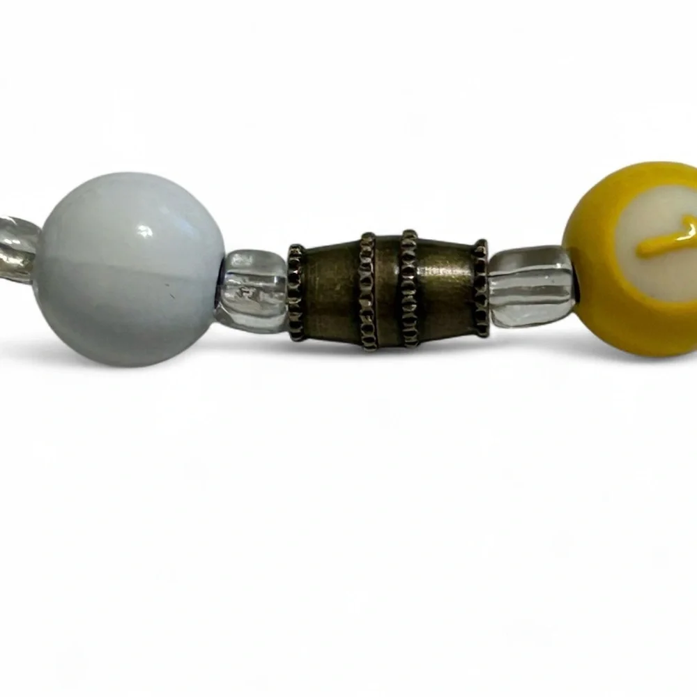 HANDMADE Colorfull Billards Cristal Balls Bracelet With Tread Barrel Clasp New.
